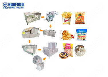 Skala Besar Frozen French Fries Line Produksi Kapasitas Tinggi Otomatis 1000-2000 kgh