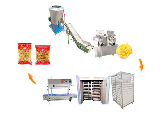 Lini Produksi Makanan Otomatis untuk Short Cut Pasta Macaroni Elbow Fusilli Shell